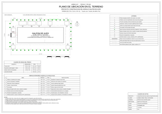 Lámina A-01: Ubicación en el terreno